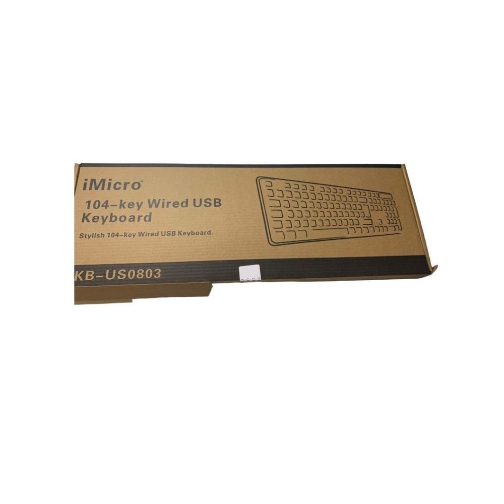 iMicro KB-US0803 104-Key Wired USB English Keyboard Black - Picture 2 of 15